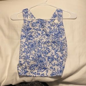 Cute tie up blue and white top. Olivaceous size medium